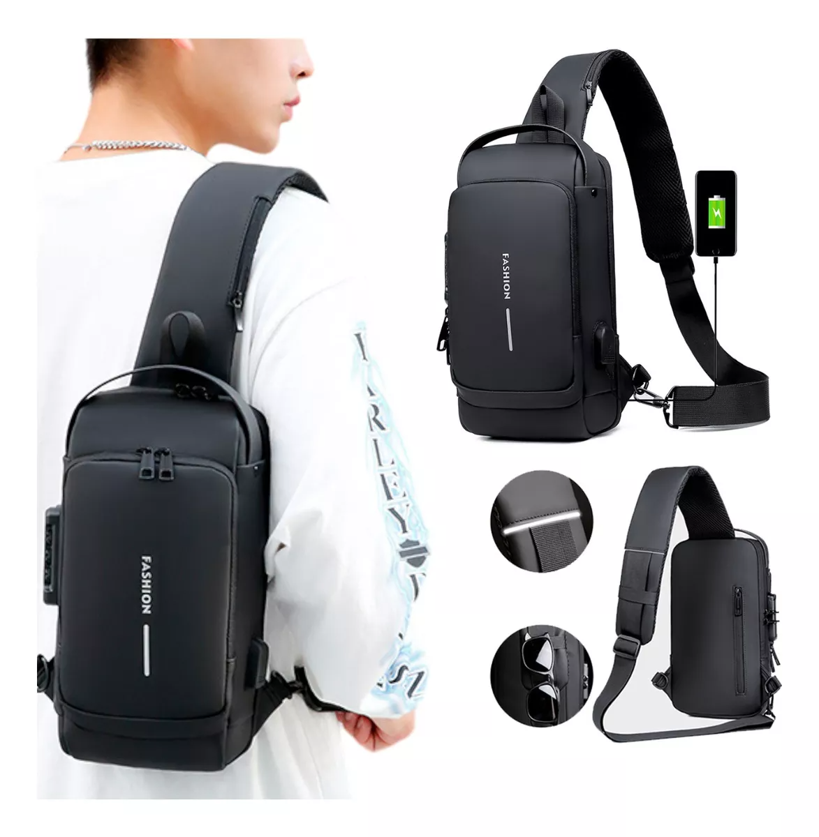 Bolso Antirrobo Impermeable USB