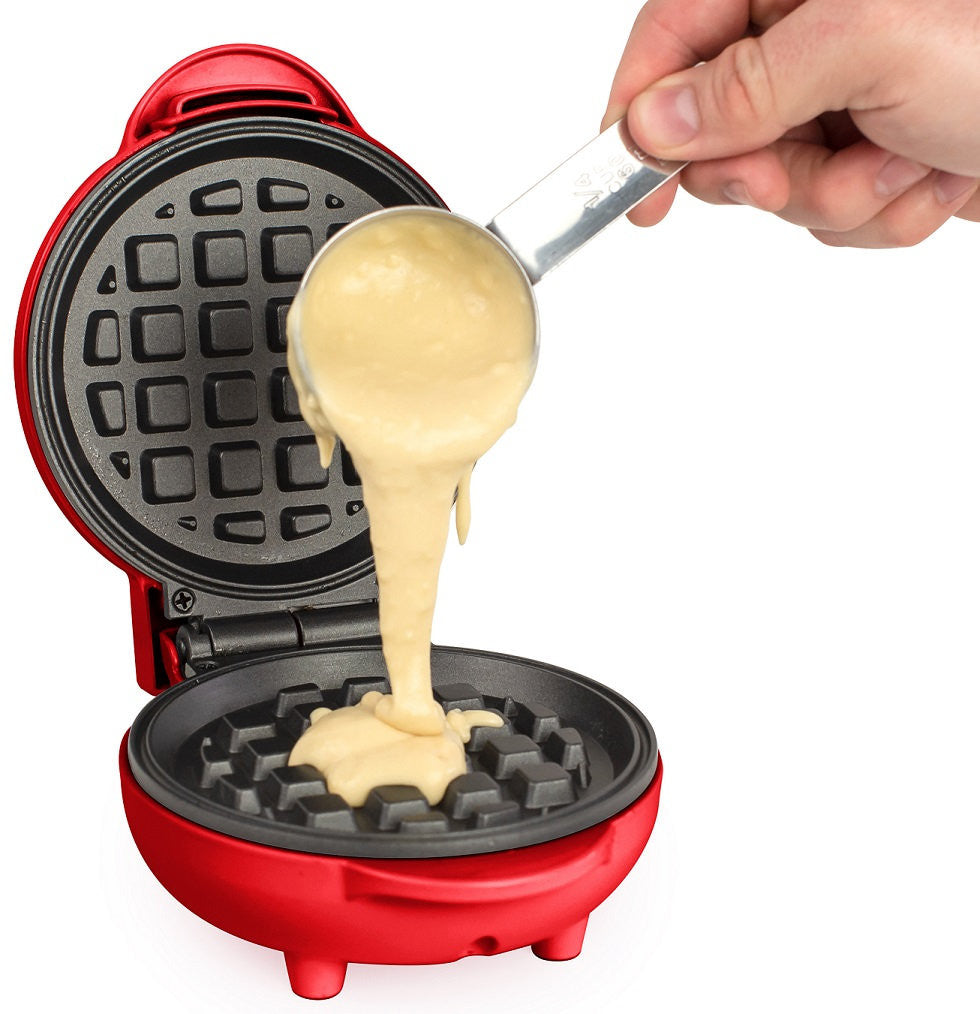 Mini Wafflera Redonda Eléctrica