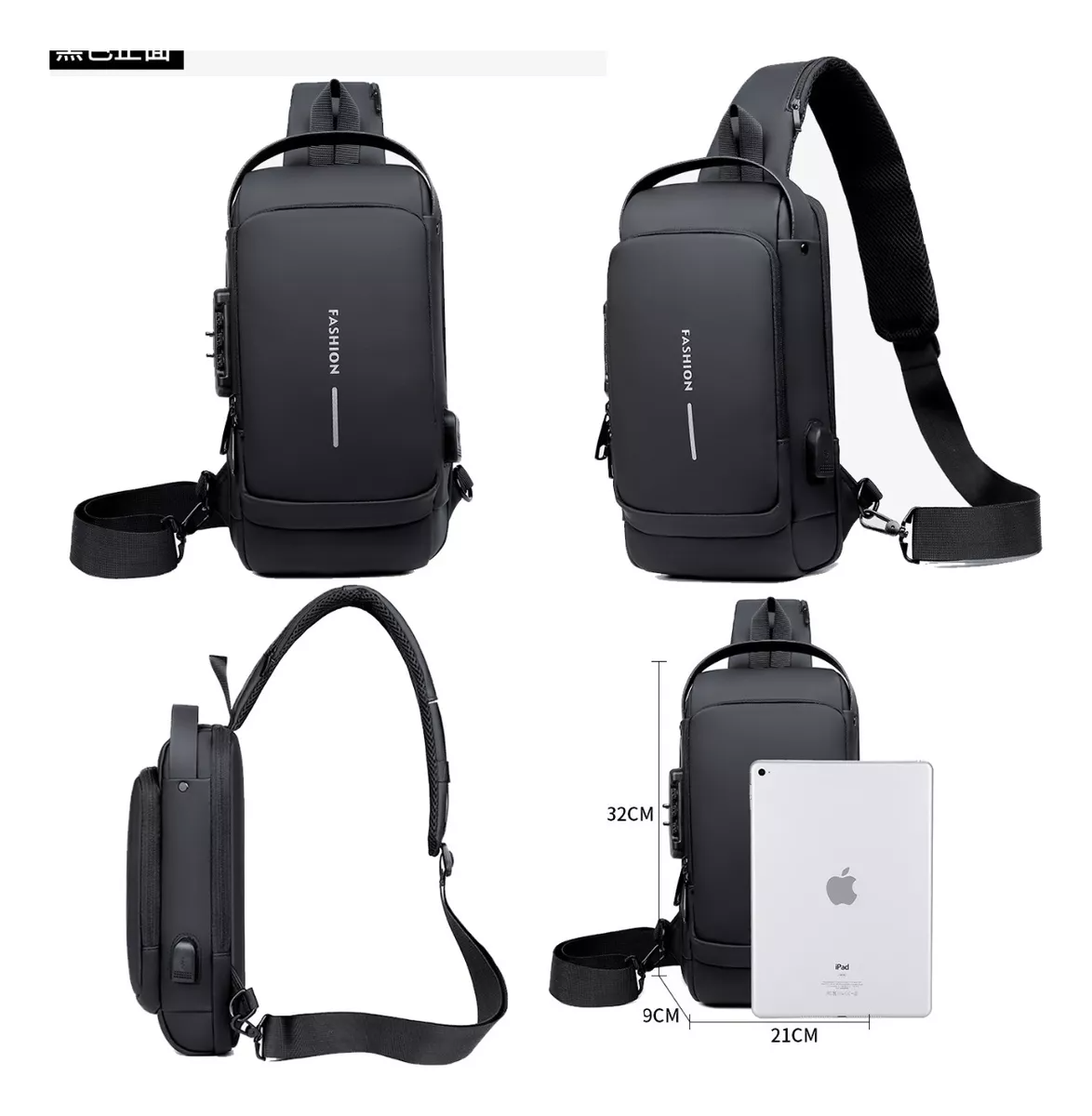 Bolso Antirrobo Impermeable USB